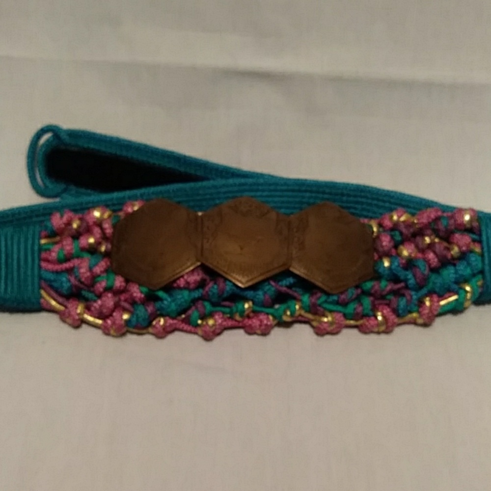 Women's Turquoise Kitty Cat embellished belt
